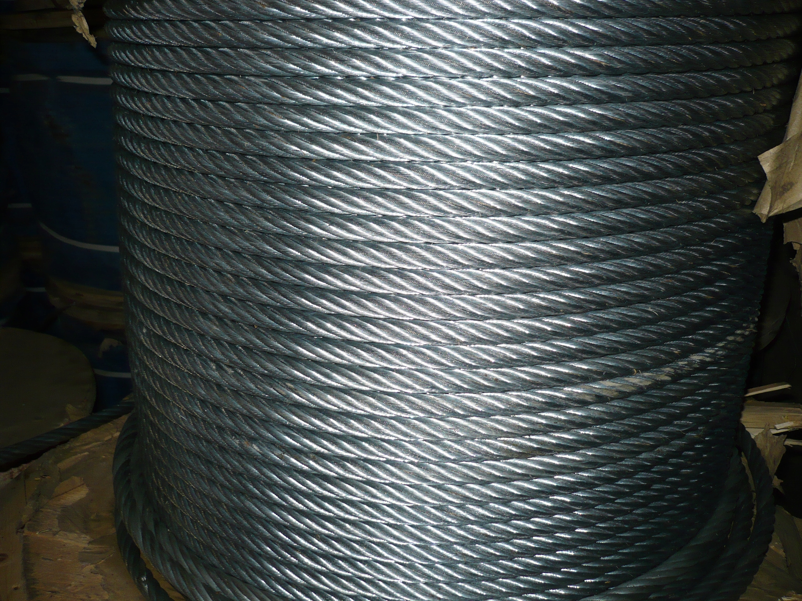 Oceľové lano 10mm 6x19, pozinkované, 100m rez